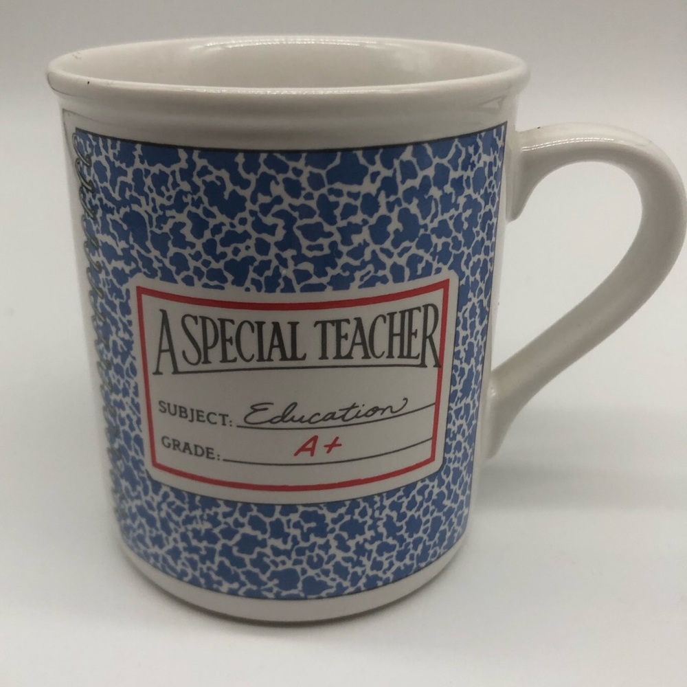 Vintage 1980s A Special Teacher Mug. Vintage Hallmark cards Teacher Gift.